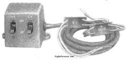 Control unit for use with set when battery operated