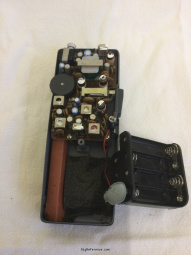 Tokai TC-9 - interior, showing circuit board assembly and battery compartment detail