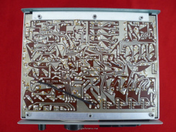 Heathkit HW-8 QRP Transceiver, bottom view, cover off